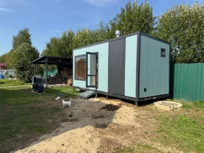 Каркасная Баня 6х2.5 три отделения с помывочной