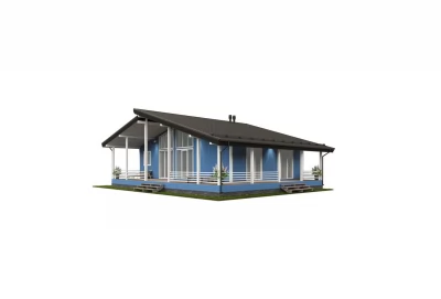 Каркасный Дом 12,8х9 «Рикс» с баней
