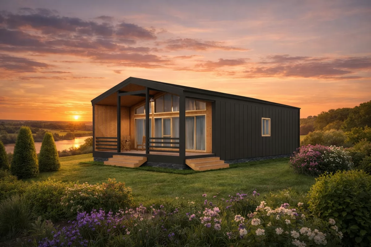 Одноэтажный дом «Завулон» в стиле Barn House 8х11 м