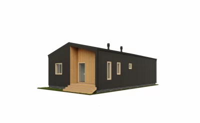 Одноэтажный дом «Завулон» в стиле Barn House 8х11 м
